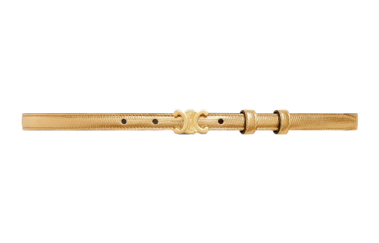 CELINE Individual Fashion Trend Belt Women's Gold Width: 1.3cm