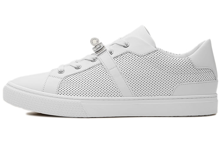 HERMES Day Low-Top Stylish Skateboarding Shoes Men's White