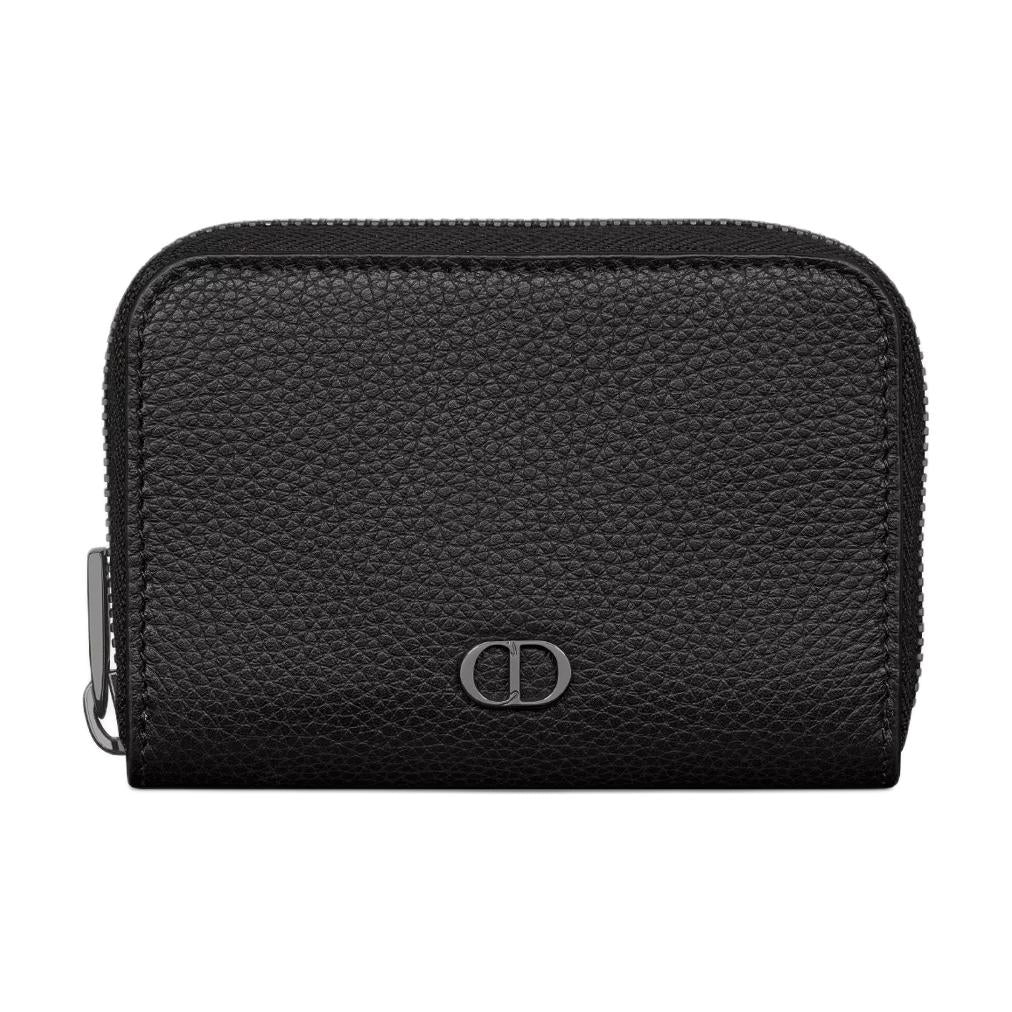 DIOR Grained Calfskin Coin Purse Regular Men's Black