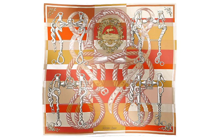 HERMES Silk Scarves Women's Multicolor