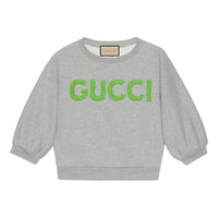 (WMNS) Gucci Cotton Jersey Cropped Sweatshirt 'Grey' 768125-XJGDP-1056