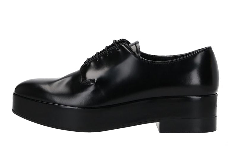 PRADA Casual Leather Shoes Men's Black
