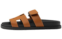 HERMES Calfskin Chypre Sandals Women's
