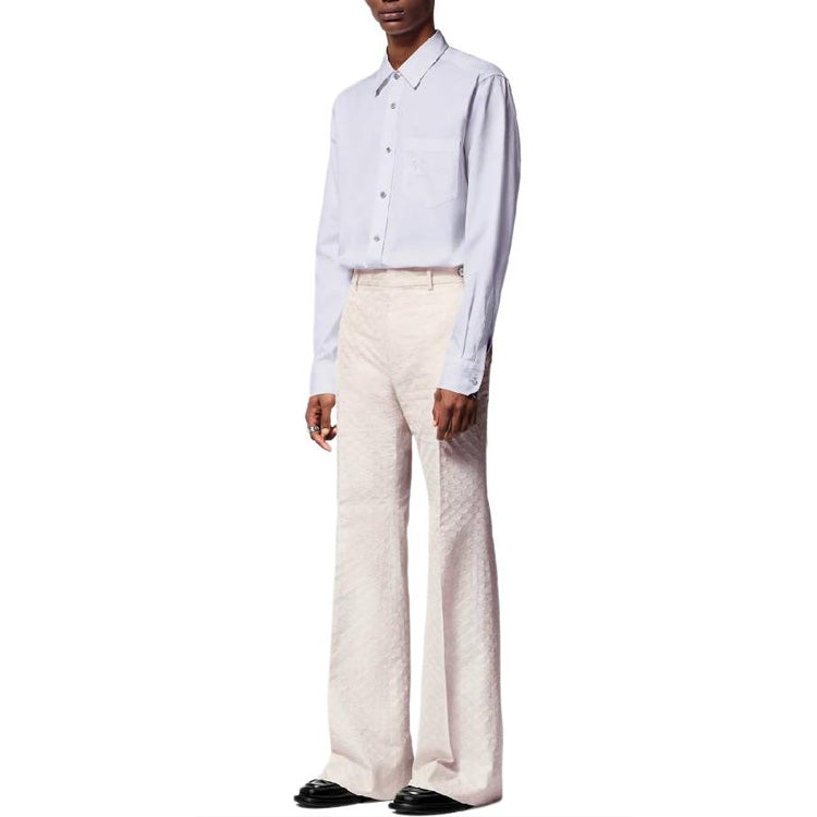 LOUIS VUITTON Embroidered Long-Sleeved Cotton Shirt