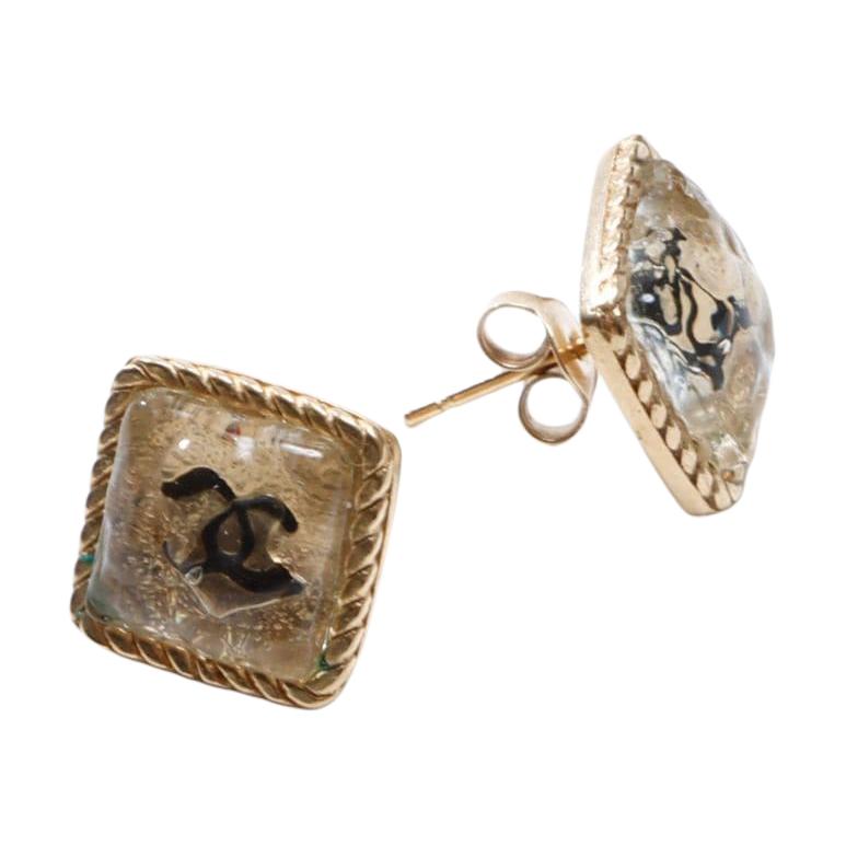 CHANEL 2000s Cc Stud Earrings