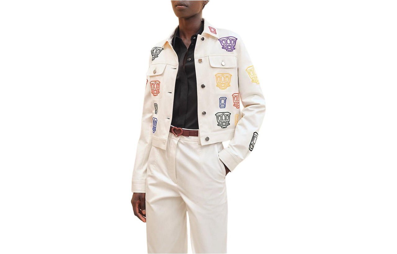 HERMES Jackets Coats Women's White