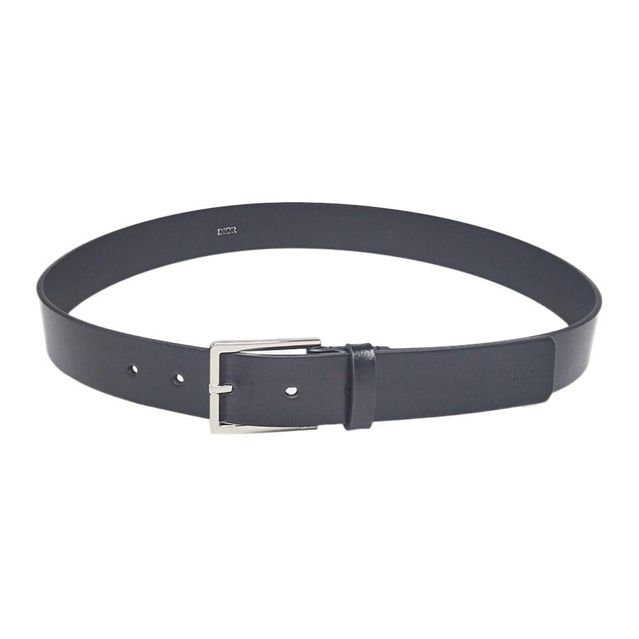 DIOR Leather Belts Men's Black Width 3CM