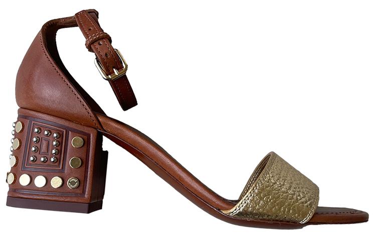 LOUIS VUITTON Strap Sandals 6cm Women's Brown