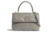 CHANEL Trendy Cc Sheepskin Shoulder Bag Crossbody Bag Handbag Women's Gray