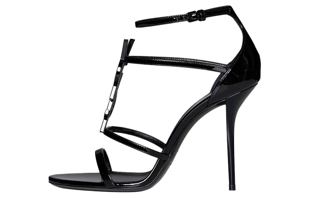 SAINT LAURENT One-Strap Sandals 10cm Women's Black