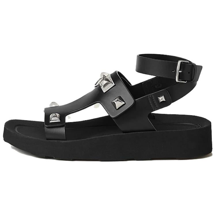HERMES Intuition Strap Sandals Women's Black