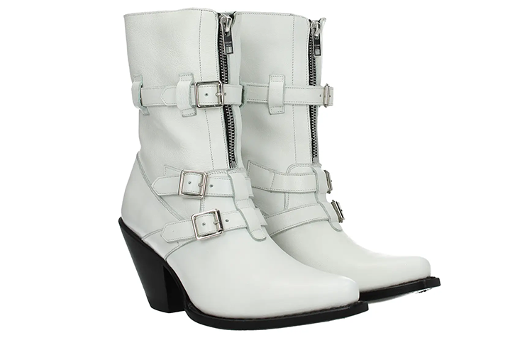 CELINE Ankle Boots Women's White