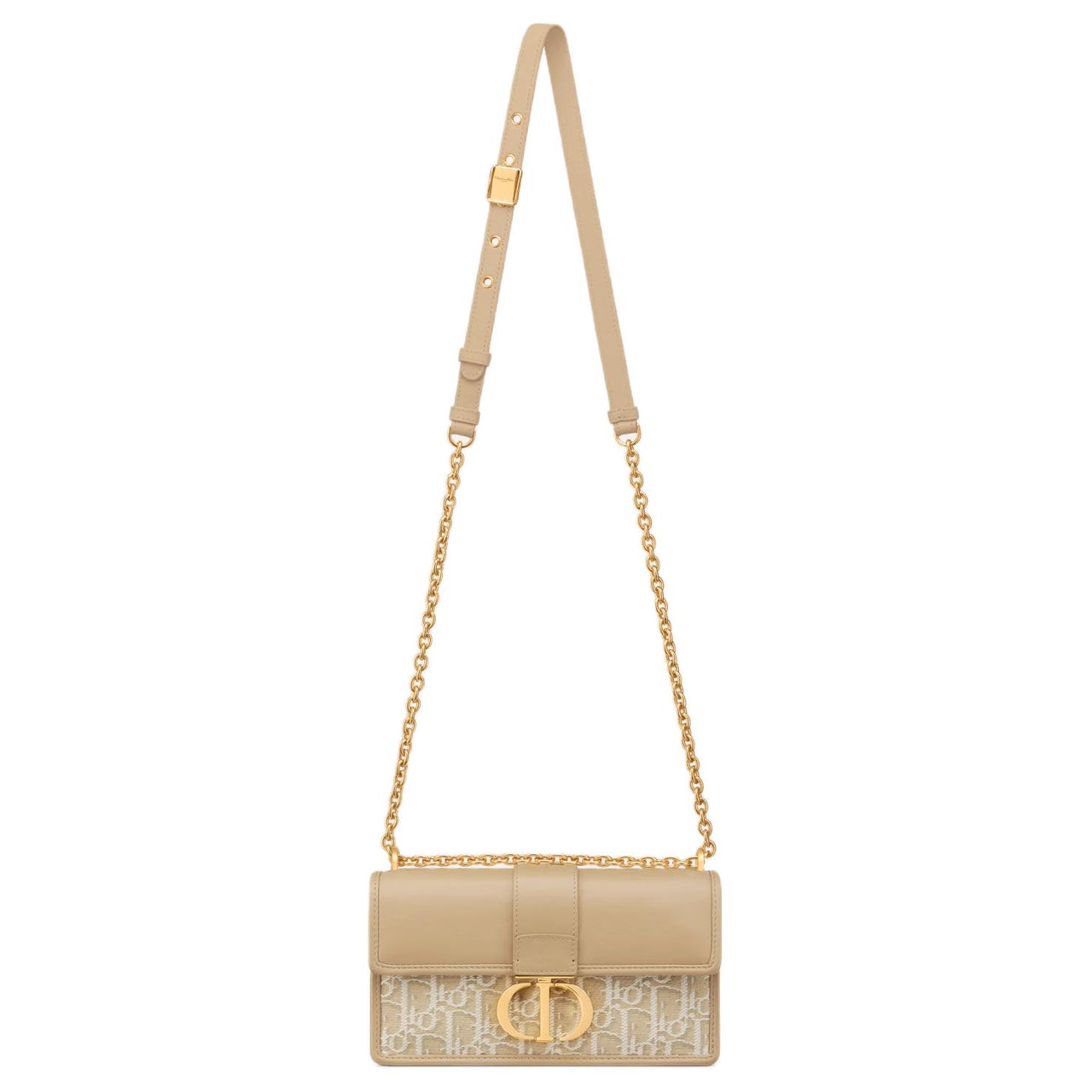DIOR 30 Montaigne Cotton Shoulder Bag, Crossbody Bag Women's Natural