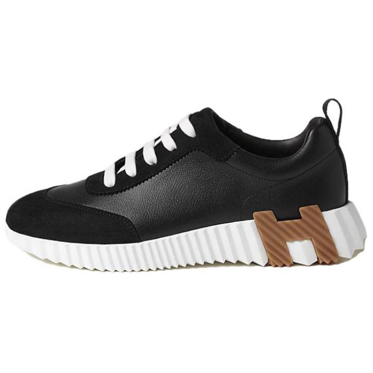 HERMES Bouncing Low-Top Casual Shoes Women's Black