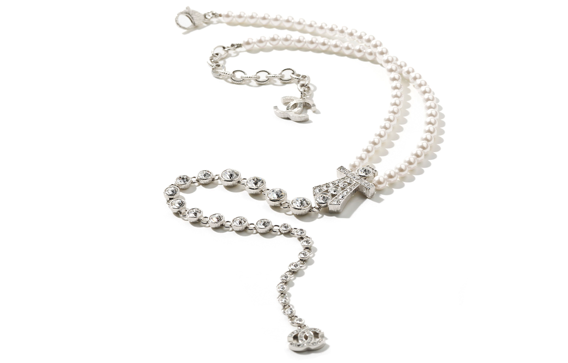 CHANEL Necklaces Women's Silver