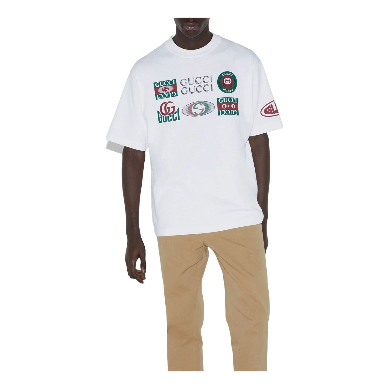 Gucci Print Cotton Jersey T-shirt 'White' 784361-XJGQY-9074