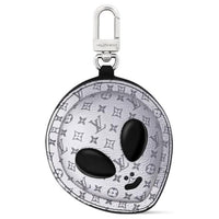 LOUIS VUITTON Leather Bag Accessory Men's Silver & Black