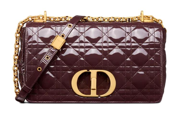 DIOR Calfskin Handbag, Shoulder Bag Medium Size Women's Fuchsia