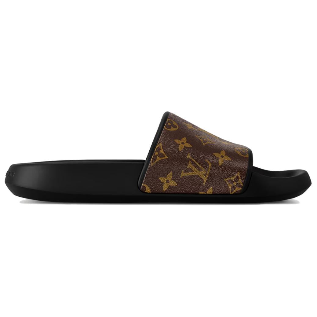 LOUIS VUITTON Waterfront Quick Dry Slide Slippers Men's Brown