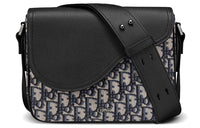 DIOR Saddle Grained Calfskin Saddle Bags Messenger Bag Shoulder Bag Crossbody Bag Mini Men's Beige/Black