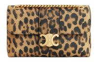 CELINE TEEN BUCKET Artificial Leather Portable Crossbody Bag Shoulder Bag Women's Leopard