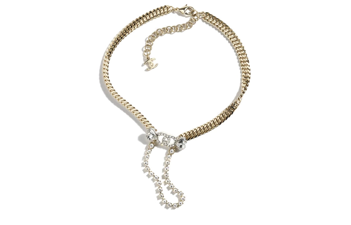 CHANEL Necklaces Women's Gold