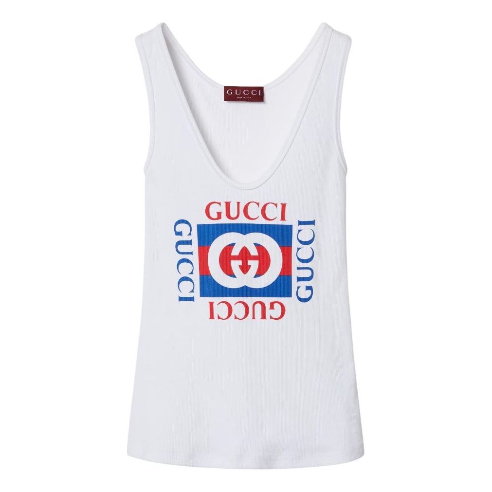 (WMNS) Gucci FW24 Tank Top 'White Blue Red' 790344-XJGL4-9474