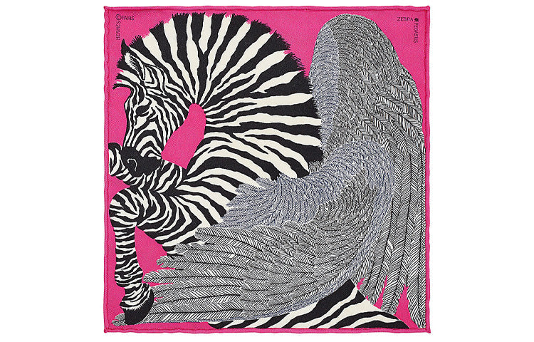 HERMES Silk Scarves Women's Pink