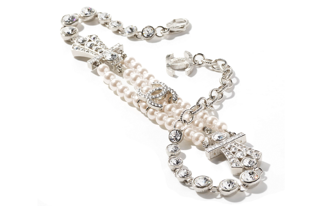 CHANEL Necklaces Women's Silver