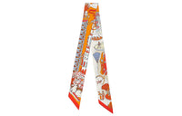 HERMES Silk Scarves Women's Orange