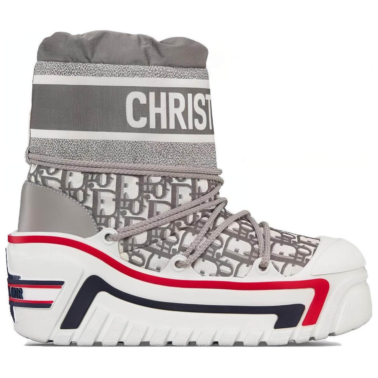 DIOR Dioralps Short Mid Calf Snow Boots Women's Rock Gray
