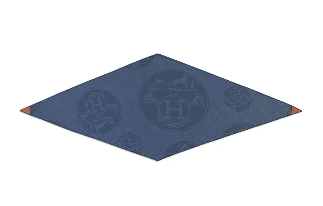 HERMES Knit Scarves Women's Dark Blue