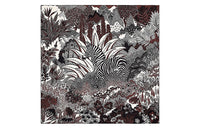 HERMES Silk Scarves Women's Black/White