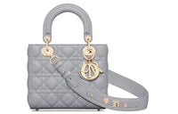 DIOR Lady DiorMy ABCDior Lambskin Shoulder Bag Crossbody Bag Handbag Small Size Women's Ethereal Gray