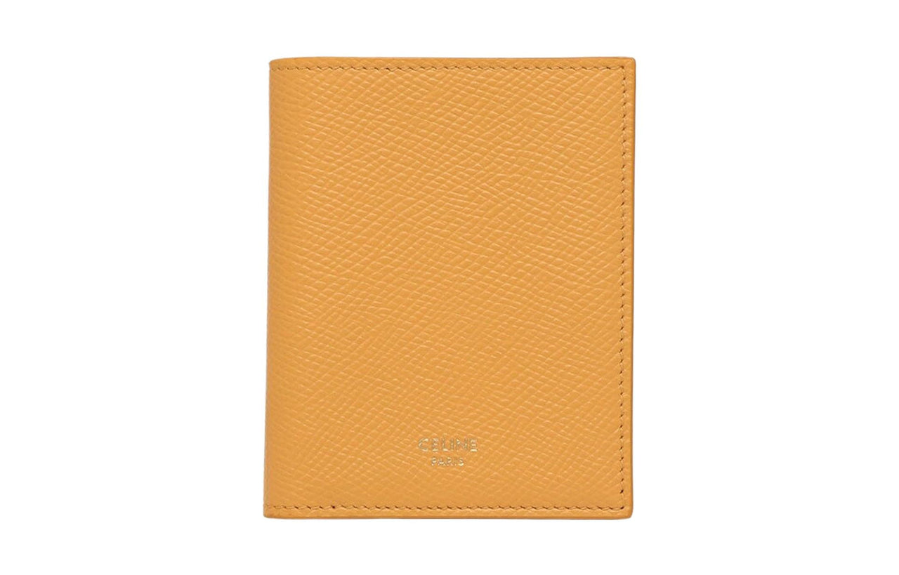CELINE Grained Calfskin Wallet Women's Yellow