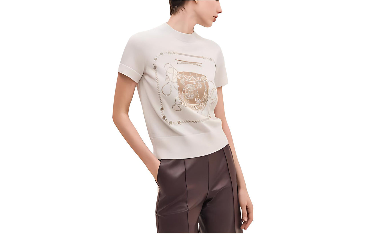 HERMES T-Shirts Women's Ecru
