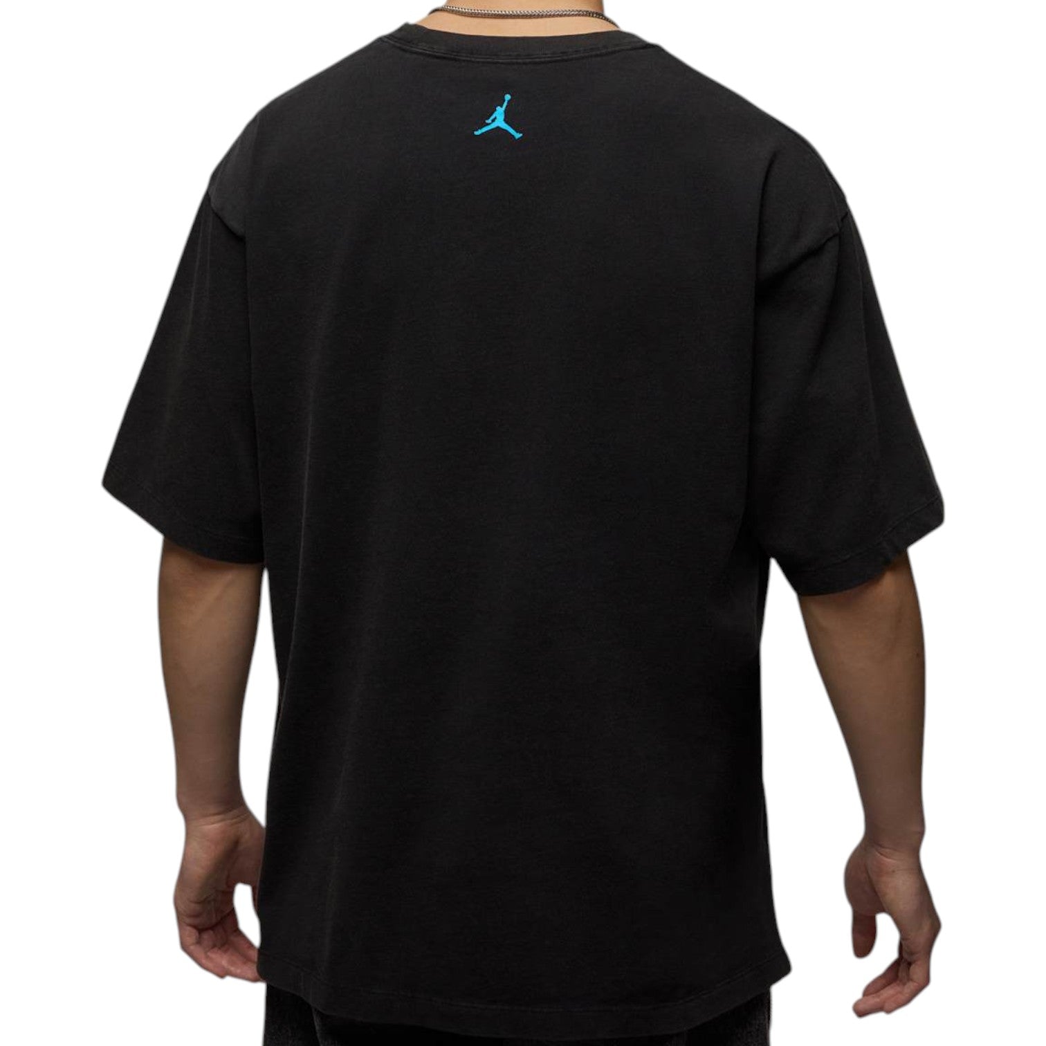 Air Jordan Flight Essentials Graphic Relaxed Fit T-Shirt 'Black Dark Powder Blue' HQ8940-010