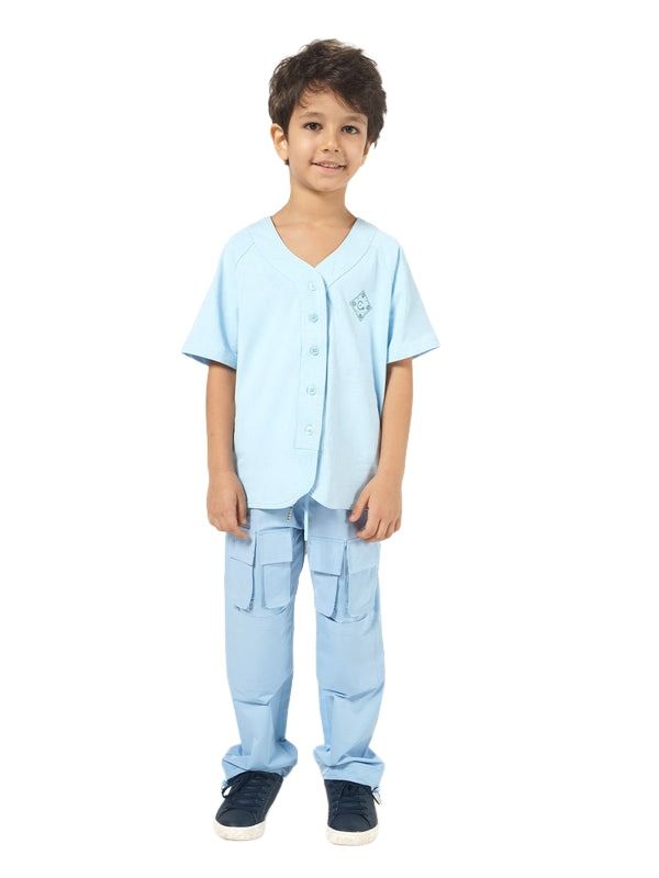 (GS) House of Cenmar Cargo-Pocket Track Pants 'Baby Blue' HOC-TCK