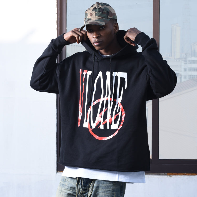 VLONE x Fragment Design Unisex Logo Sweatshirt Black/Red VLHD17FW006