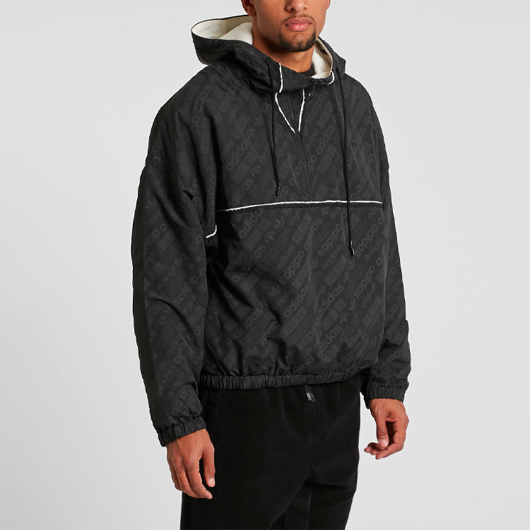 adidas originals x alexander wang Unisex Half Zipper Hooded Jacket Black BR9247