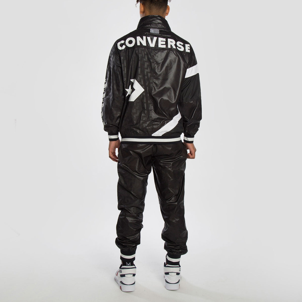 (WMNS) Converse Casual Sports Logo Hooded Jacket Black 10017653-A01