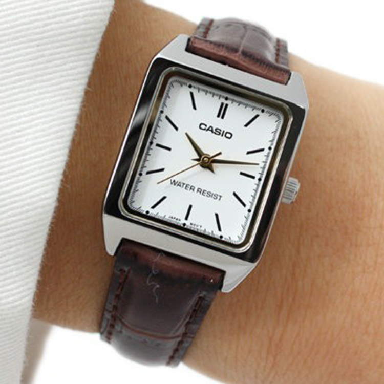 CASIO Female DRESS Japan / South Korea Fashion Quartz Brown Analog LTP-V007L-7E2