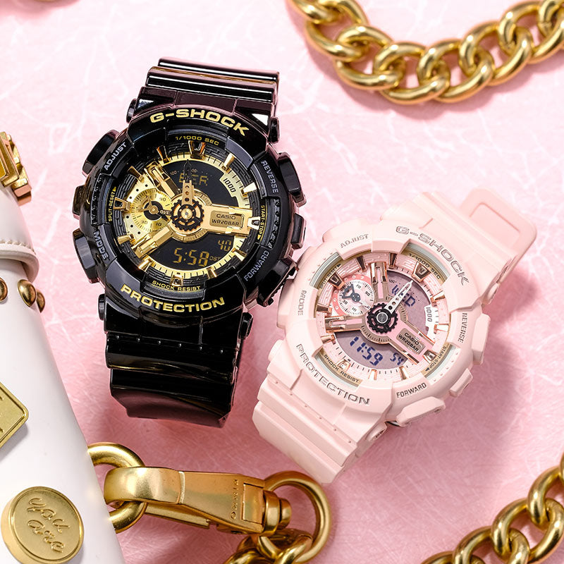 CASIO Baby-G 'Black & Pink Set' GMA-S110MP-4A1PR&GA-110GB-1APR