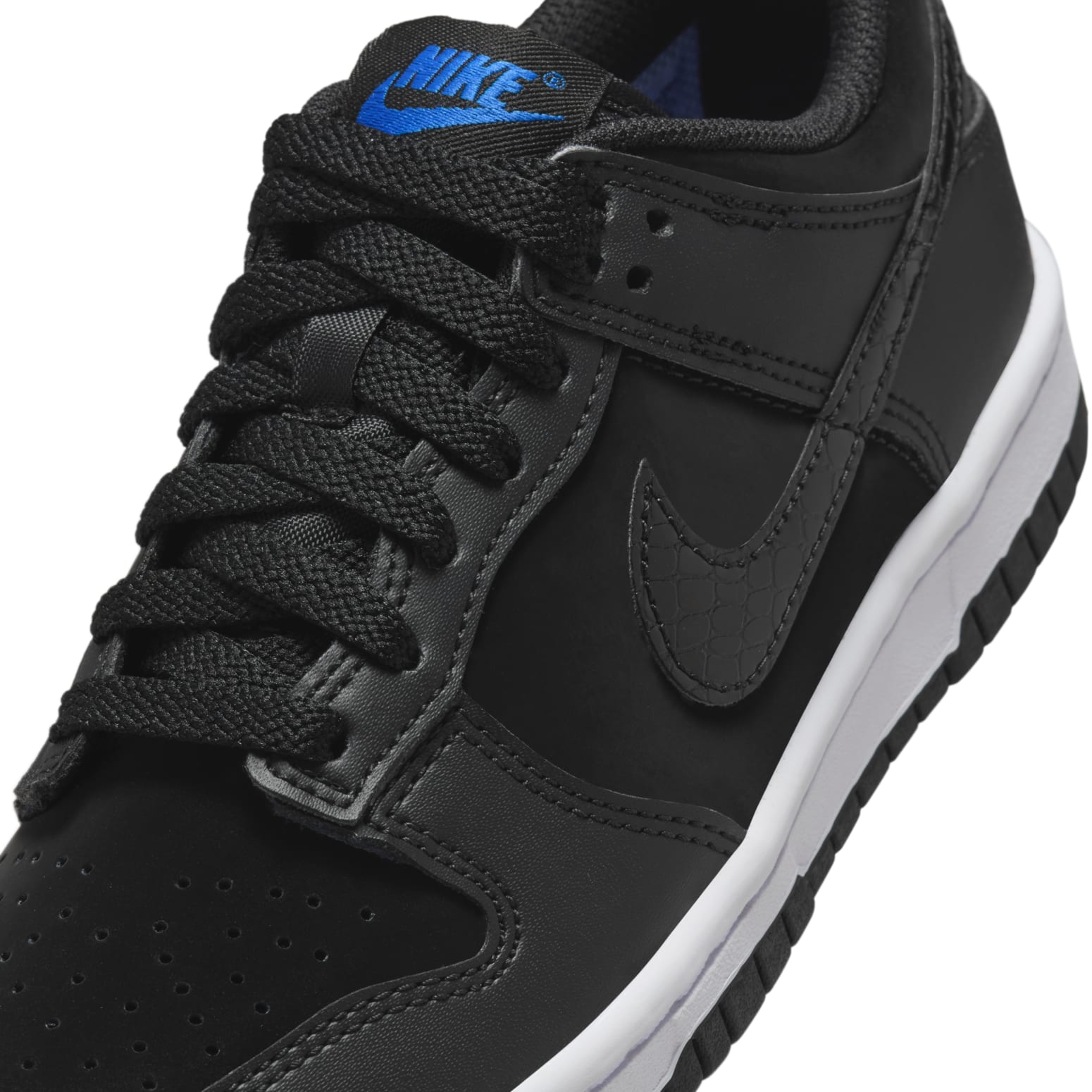 (GS) Nike Dunk Low 'Black Croc Swoosh' FV7472-001