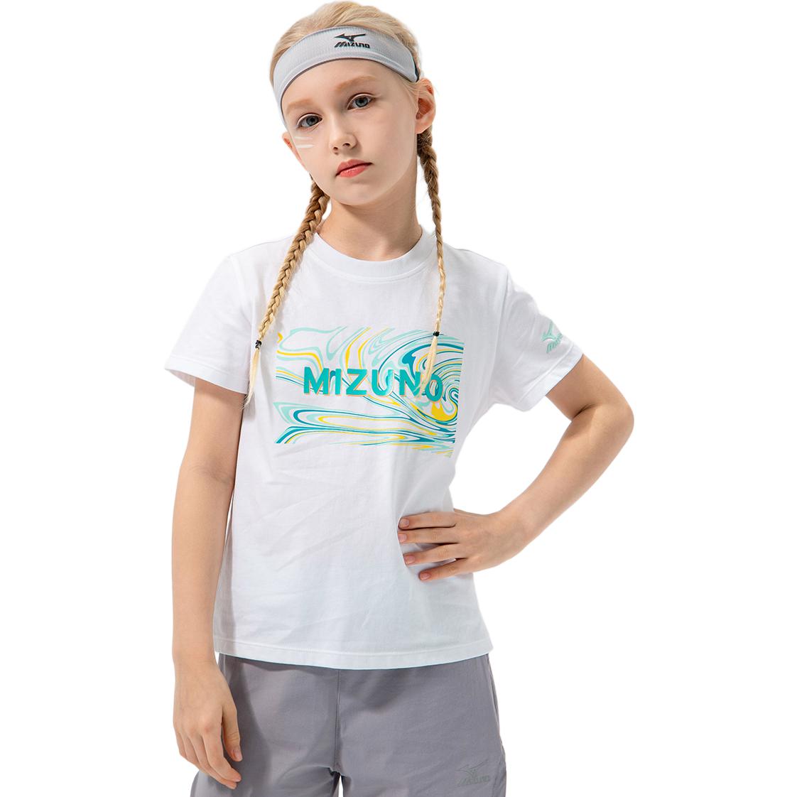 (GS) Mizuno Graphic T-shirt 'White' T1203