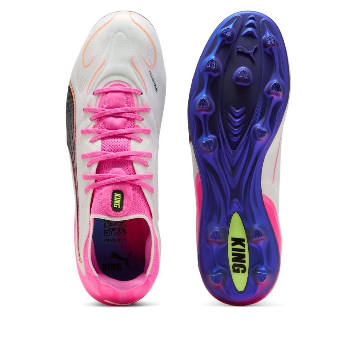 PUMA King 20 Ultimate FG/AG 'White Poison Pink' 108457-05