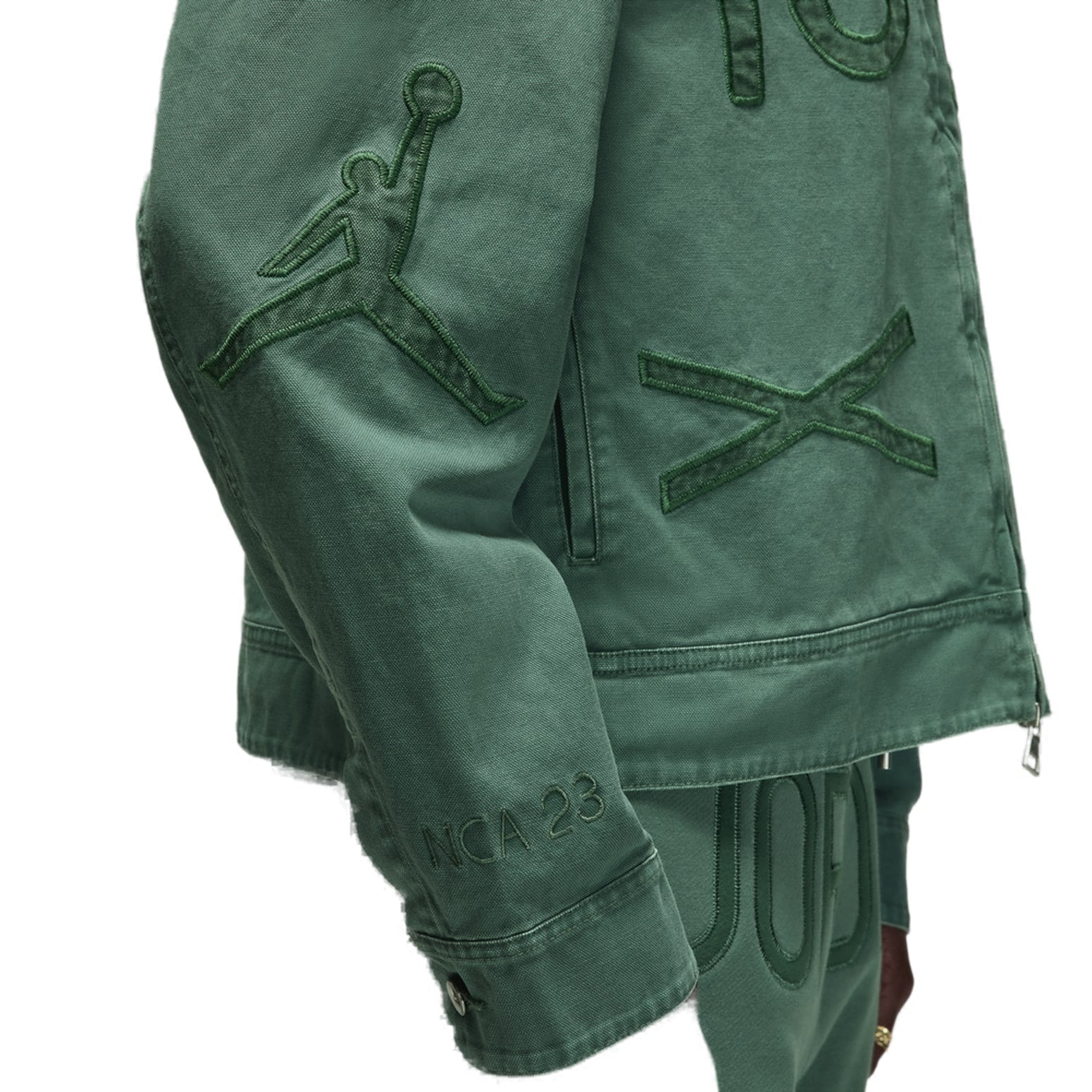 Air Jordan x Nina Chanel Abney Canvas Jacket 'Green' FZ7528-398