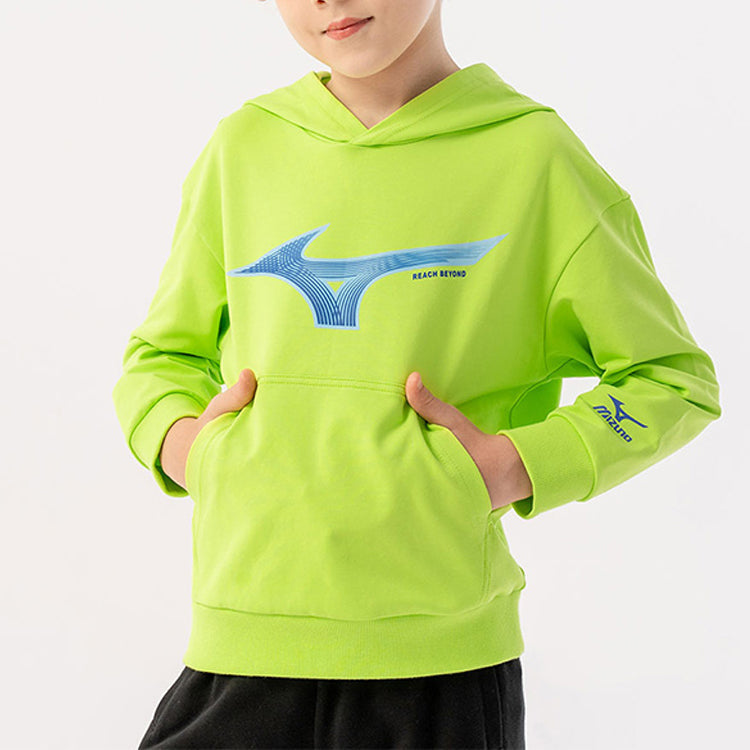 (GS) Mizuno Logo Hoodie 'Green' 32CA3910