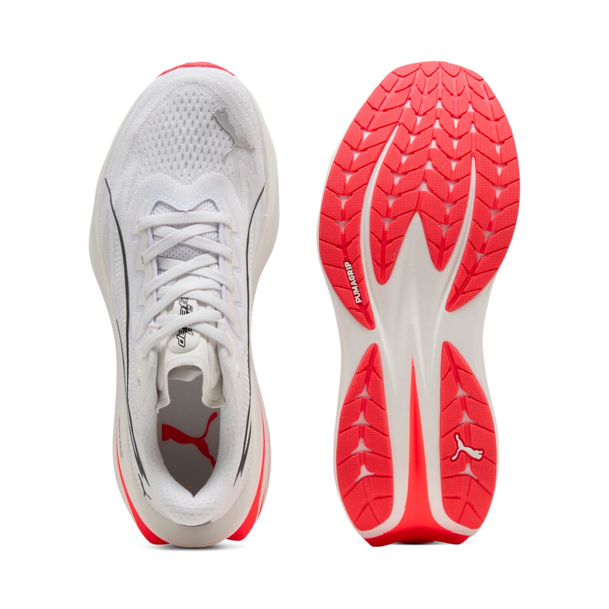 (WMNS) PUMA Deviate Pure Nitro 'White Ultra Red' 313905-05