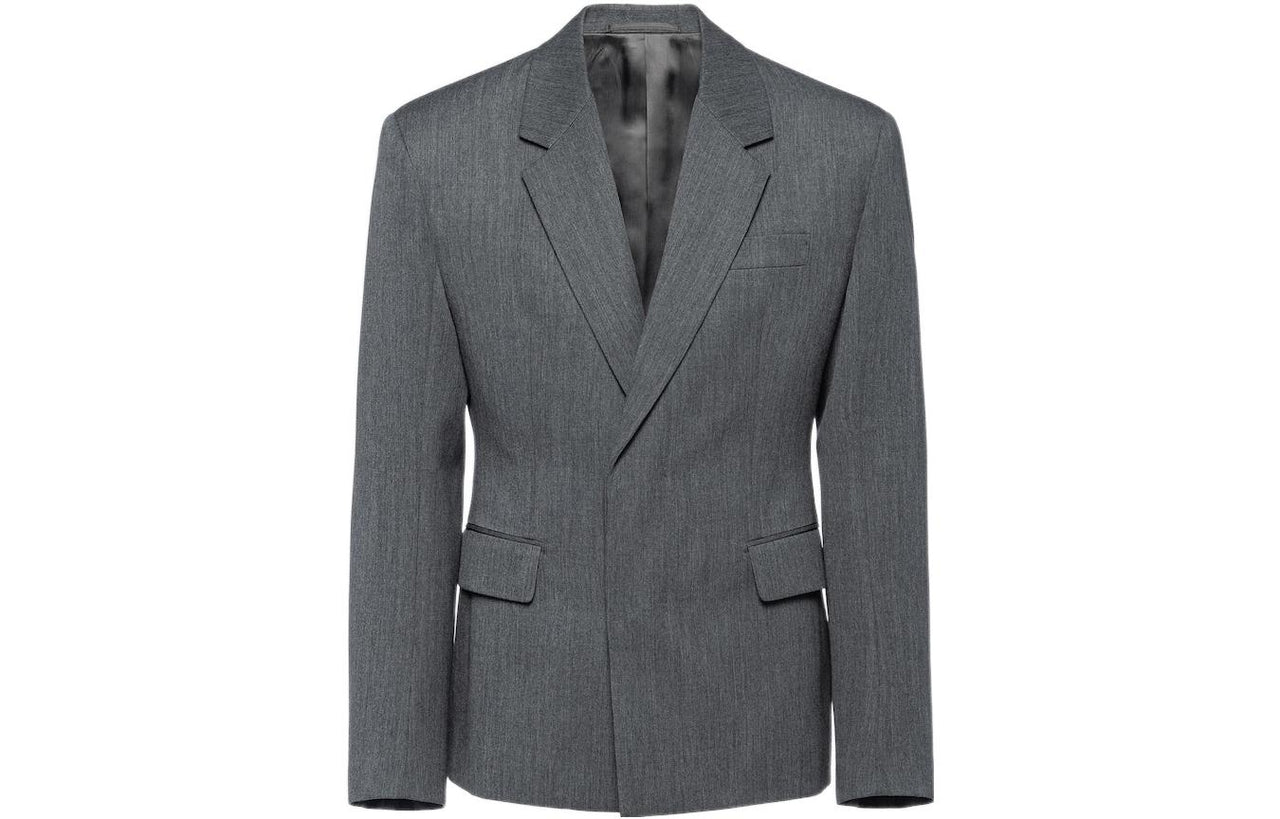 PRADA Business Suits Men Slate Gray